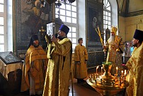 Митрополит Марк возглавил Литургию в храме в честь Рождества Пресвятой Богородицы г. Орлова